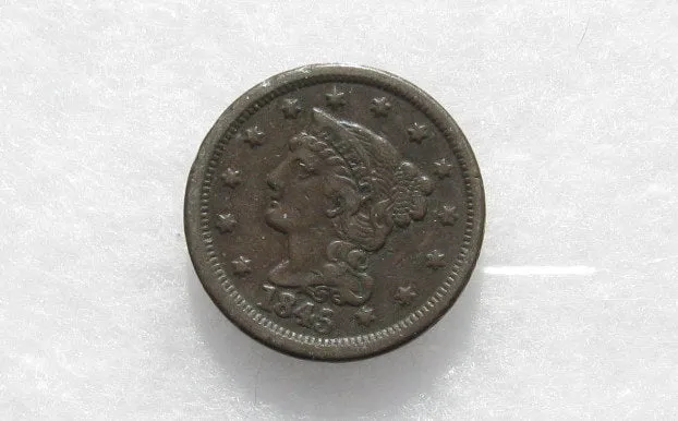 1845 Large Cent  XF-40