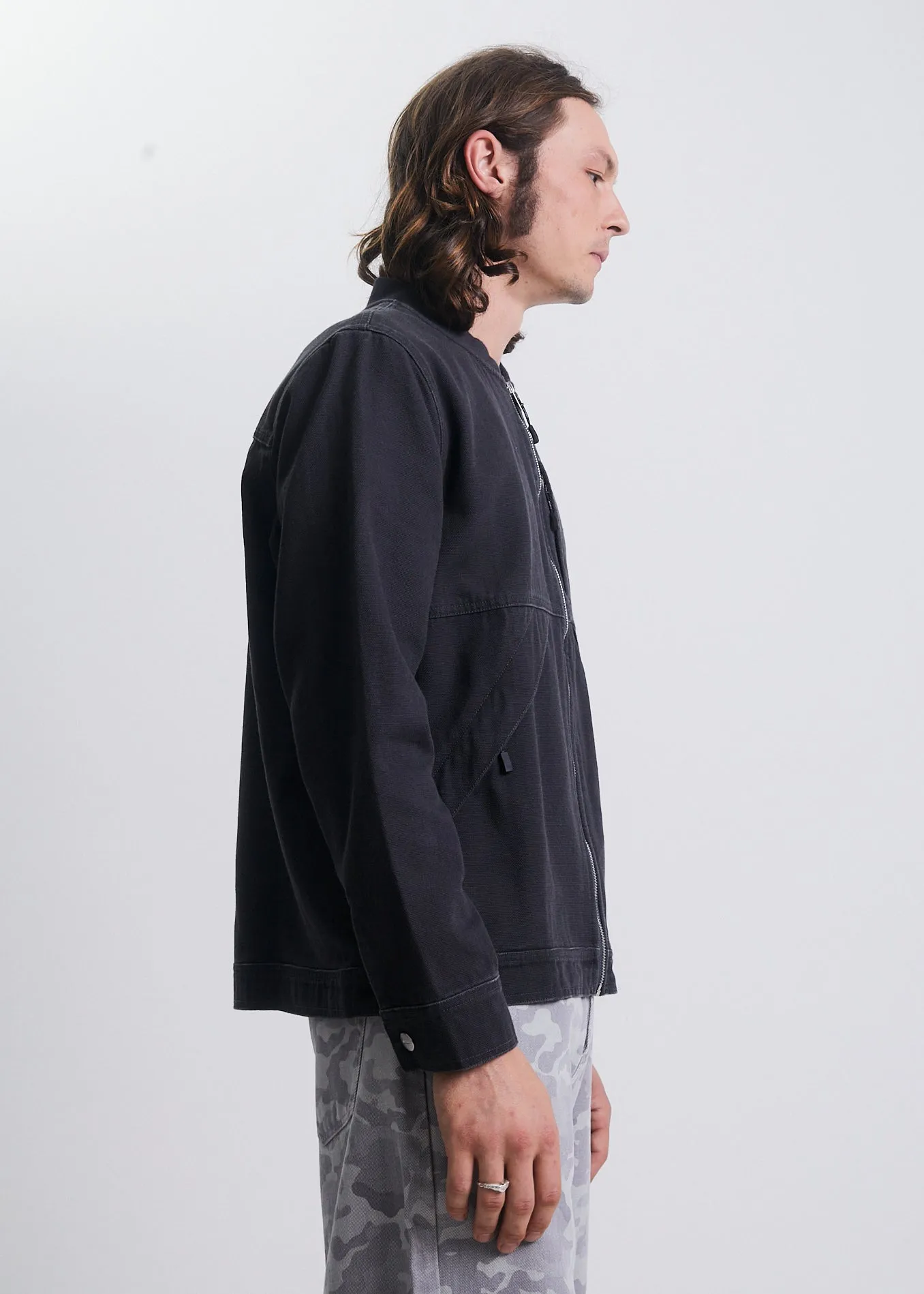 AFENDS Unisex Mass - Unisex Organic Canvas Jacket  - Charcoal