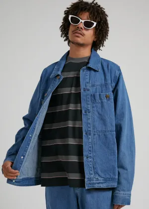 AFENDS Unisex Overtime - Unisex Denim Jacket - Classic Blue