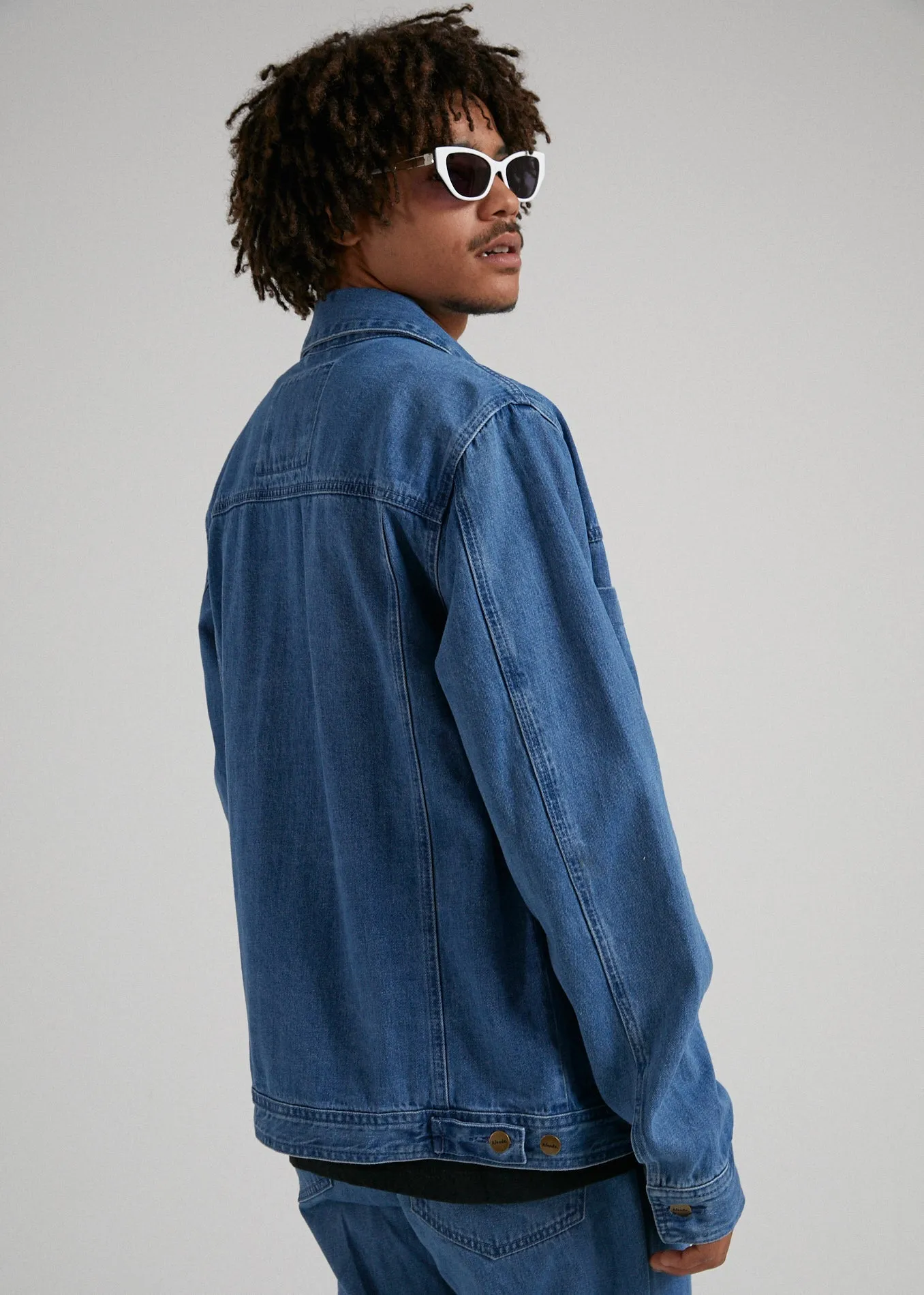 AFENDS Unisex Overtime - Unisex Denim Jacket - Classic Blue