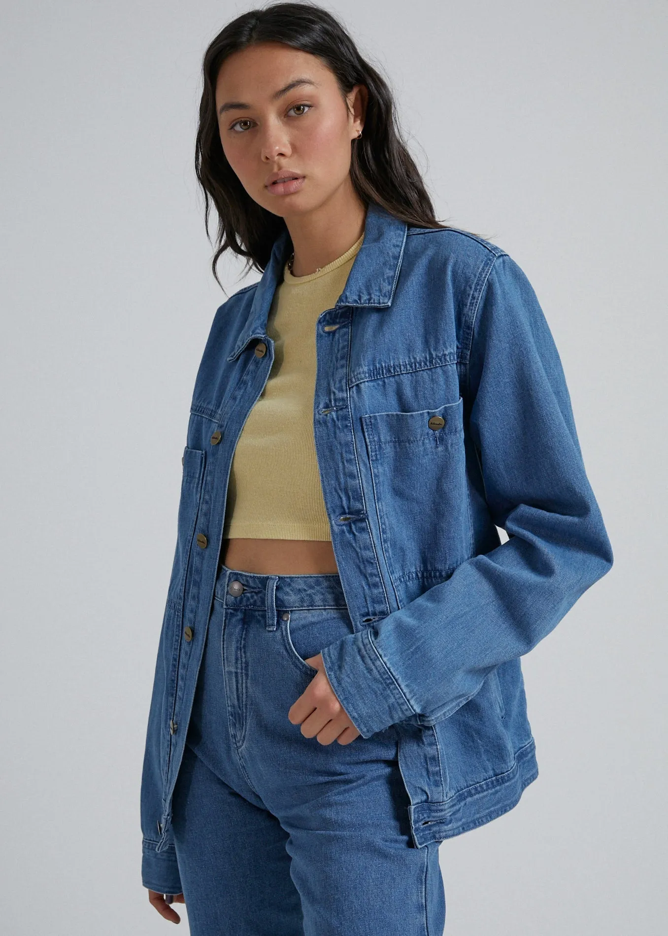 AFENDS Unisex Overtime - Unisex Denim Jacket - Classic Blue
