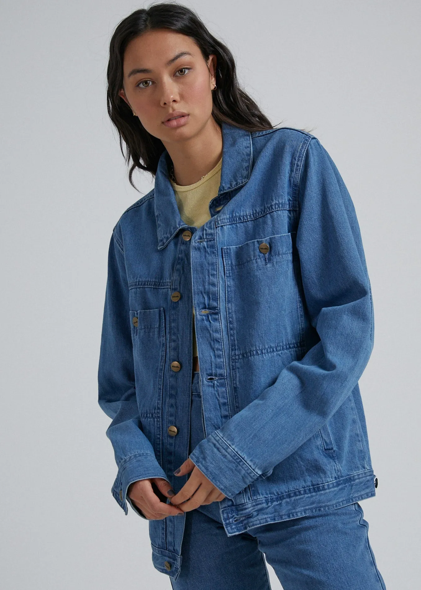 AFENDS Unisex Overtime - Unisex Denim Jacket - Classic Blue