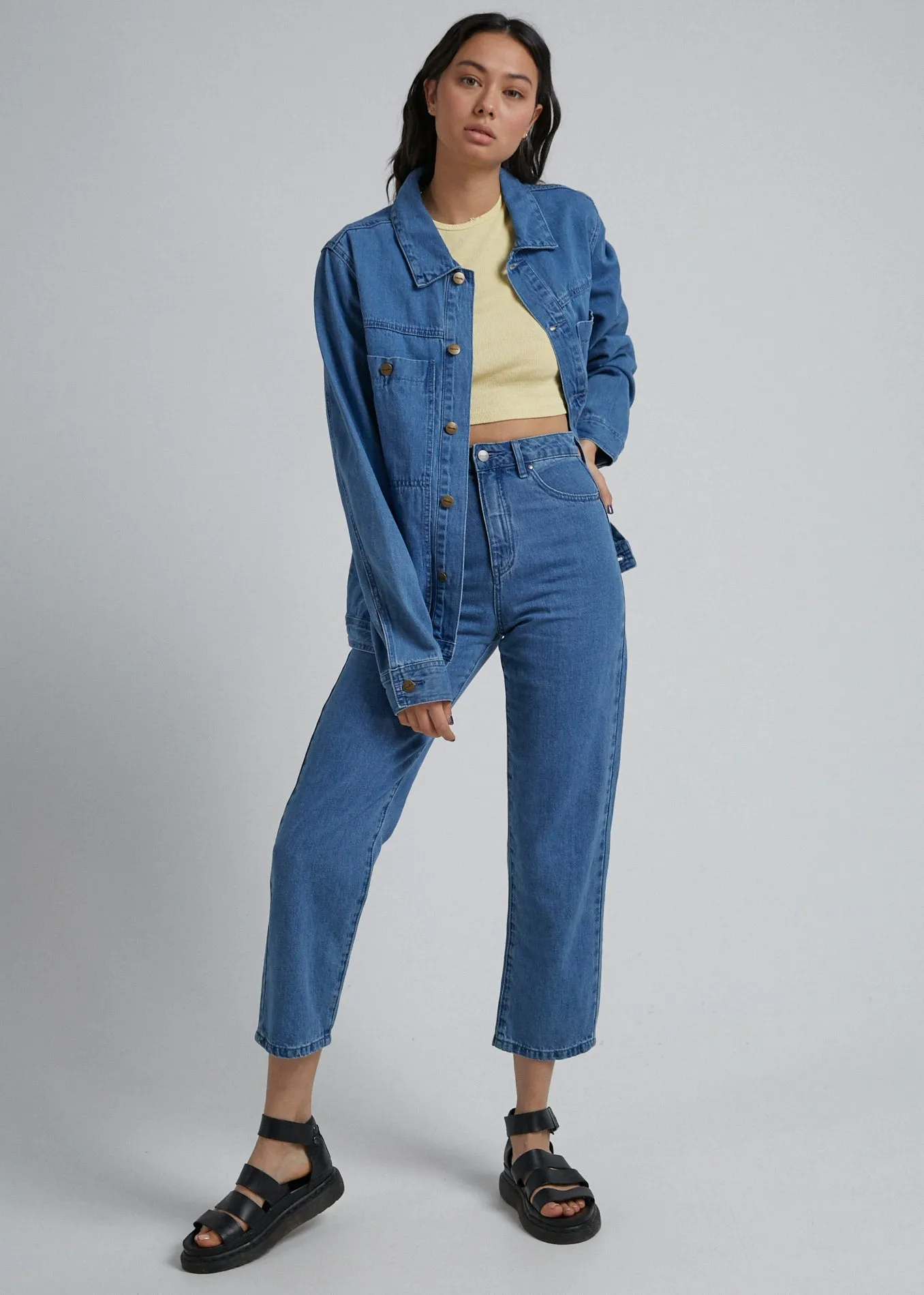 AFENDS Unisex Overtime - Unisex Denim Jacket - Classic Blue