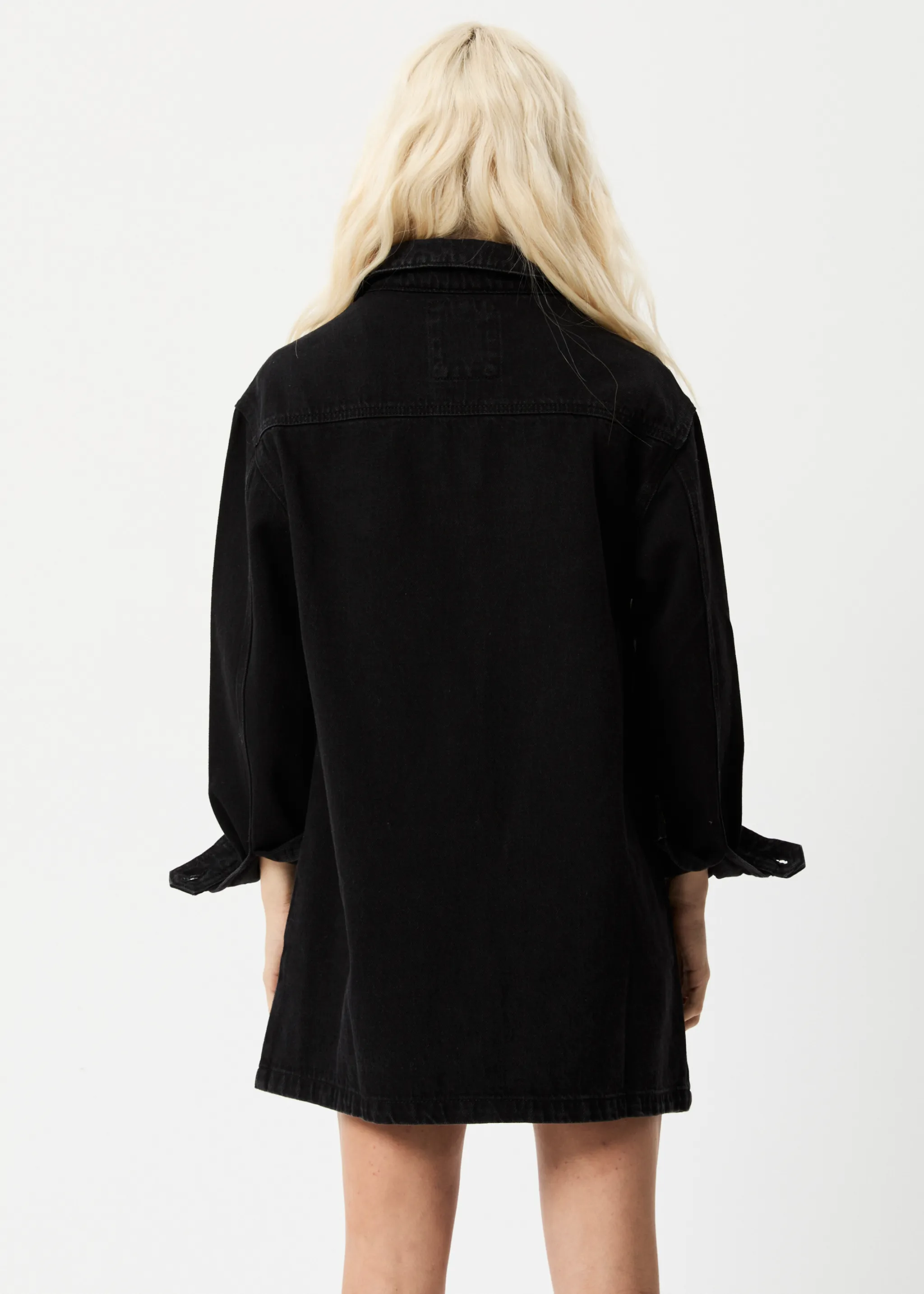 AFENDS Womens Tori - Denim Dress - Washed Black