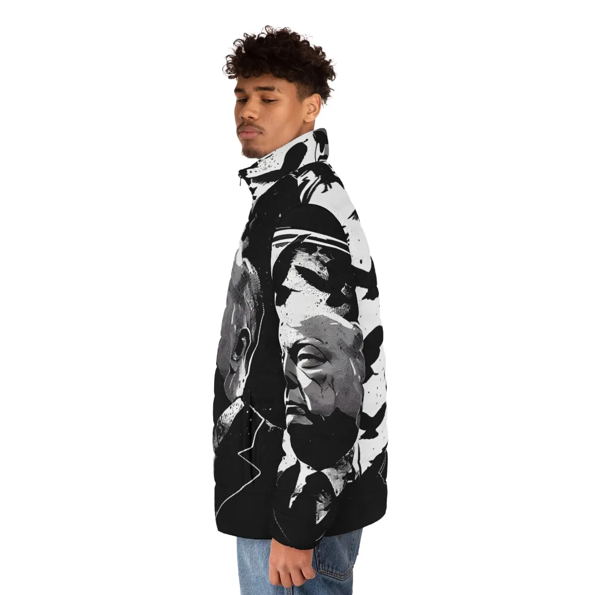 Alfred Hitchcock The Birds Puffer Jacket | Movie Portrait Fan Art