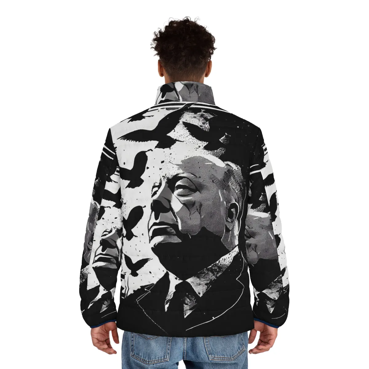 Alfred Hitchcock The Birds Puffer Jacket | Movie Portrait Fan Art