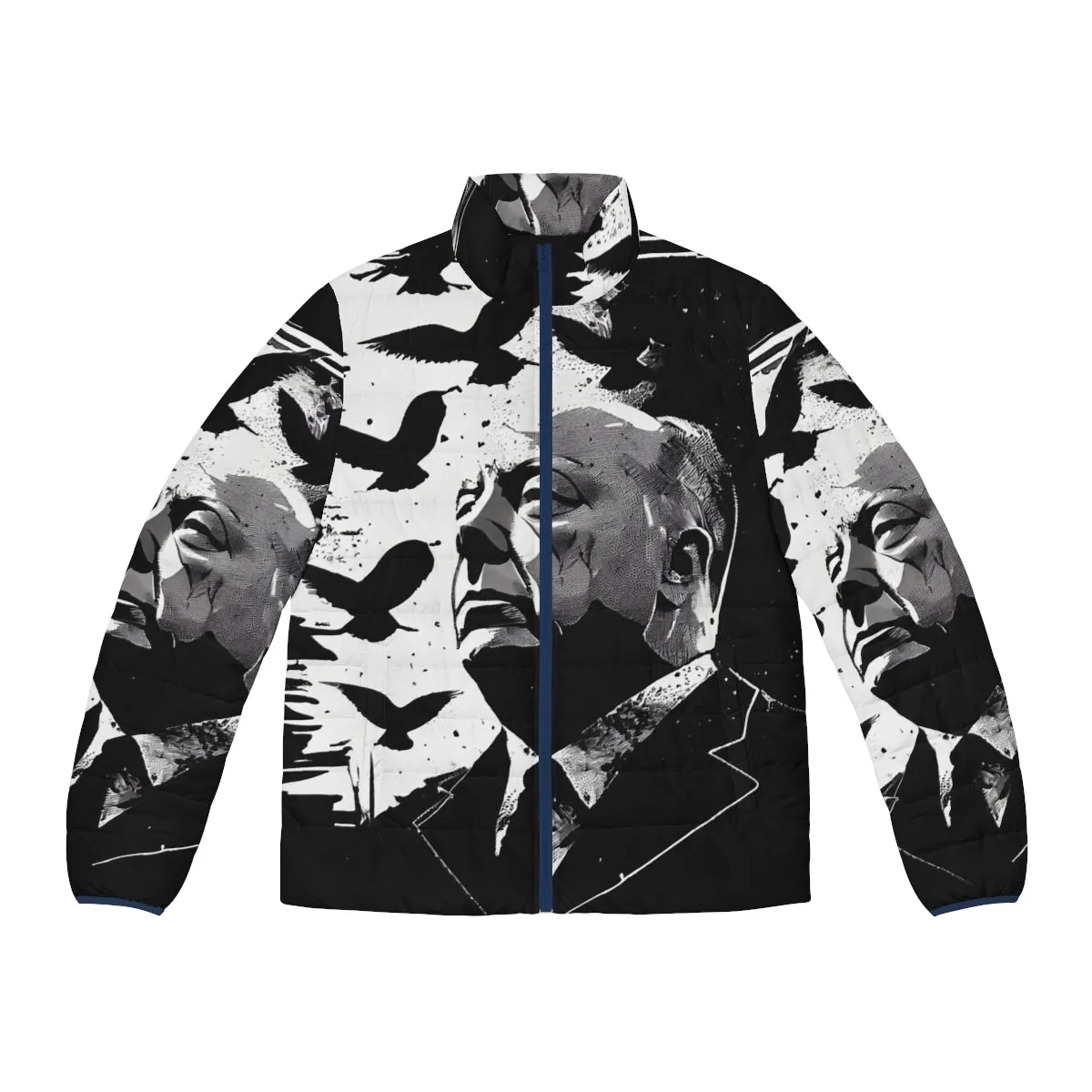 Alfred Hitchcock The Birds Puffer Jacket | Movie Portrait Fan Art