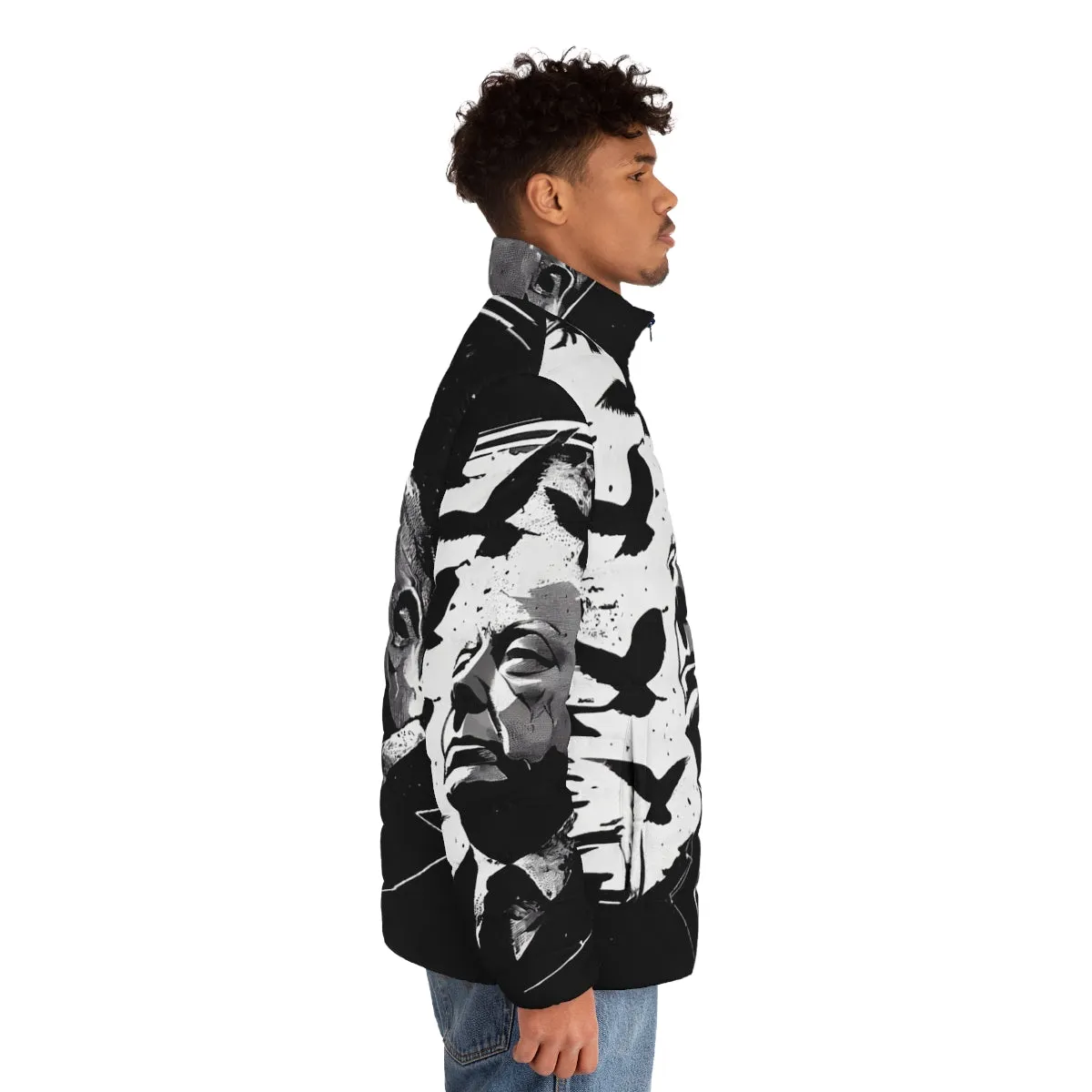 Alfred Hitchcock The Birds Puffer Jacket | Movie Portrait Fan Art