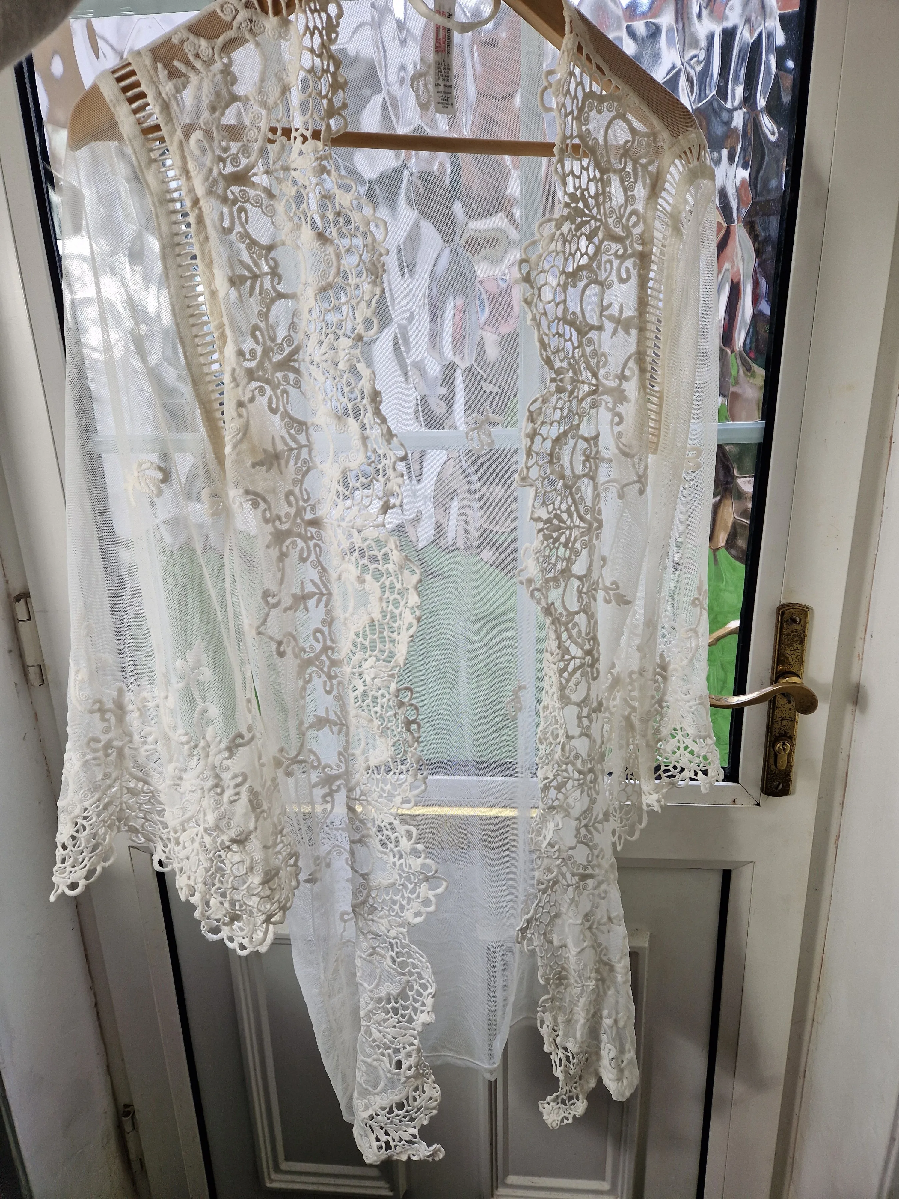 Ann Summers ivory mesh and lace neglege cover up size uk 8/10