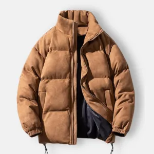 Antonios Faux Suede Puffer Jacket Men