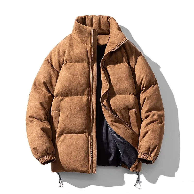 Antonios Faux Suede Puffer Jacket Men