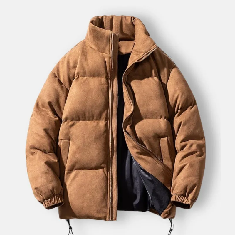 Antonios Faux Suede Puffer Jacket Men