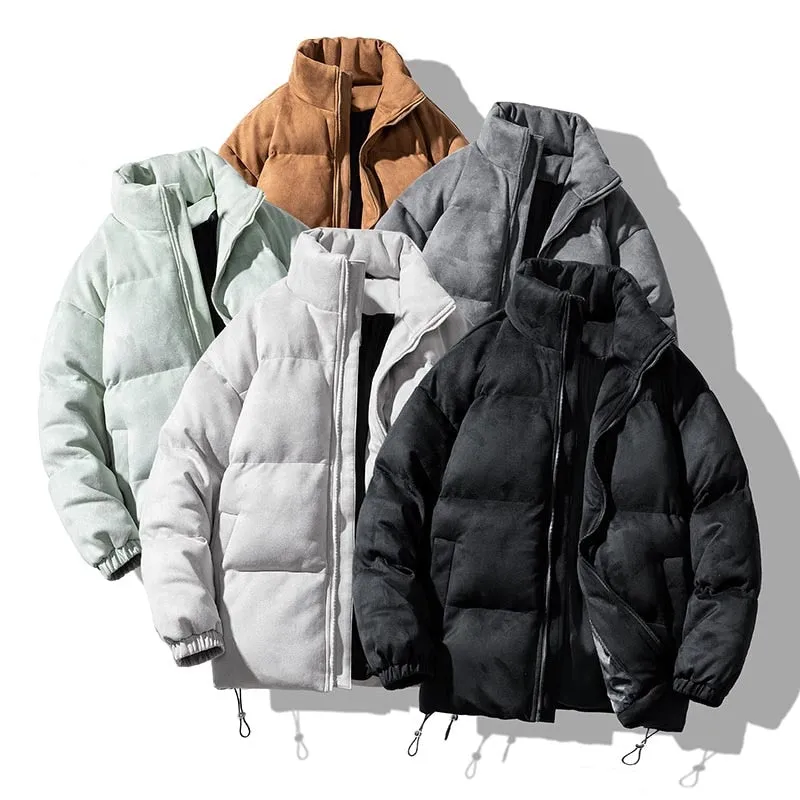 Antonios Faux Suede Puffer Jacket Men