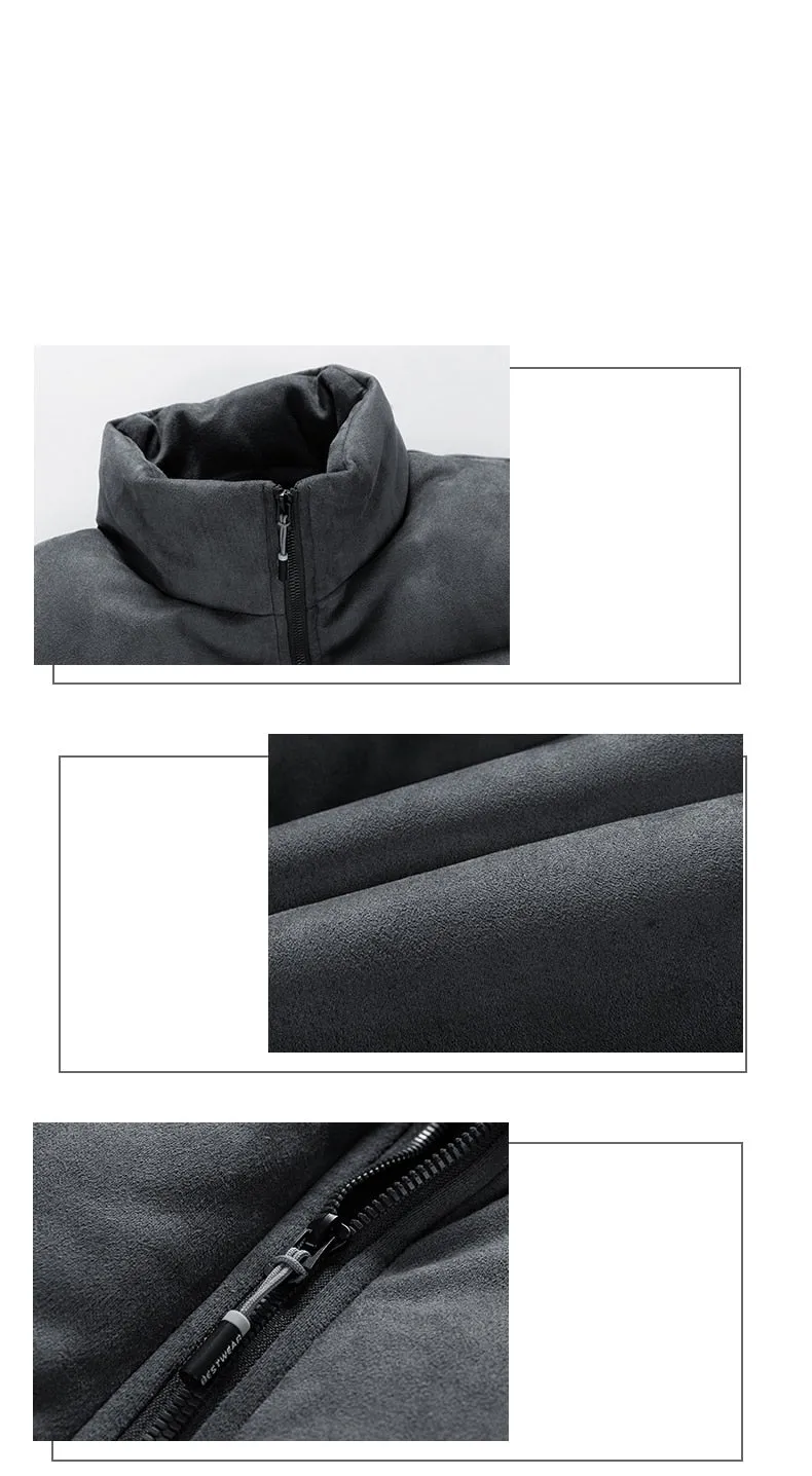 Antonios Faux Suede Puffer Jacket Men