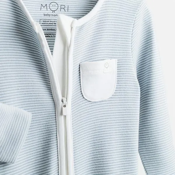 Baby Mori Organic Zip Up Sleepsuit in Stardust