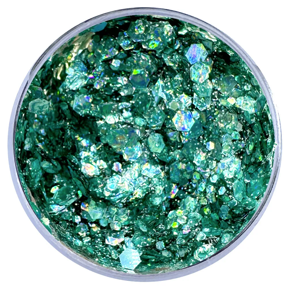 Biodegradable Glitter Gel - Holographic Turquoise (Chunky Mix)