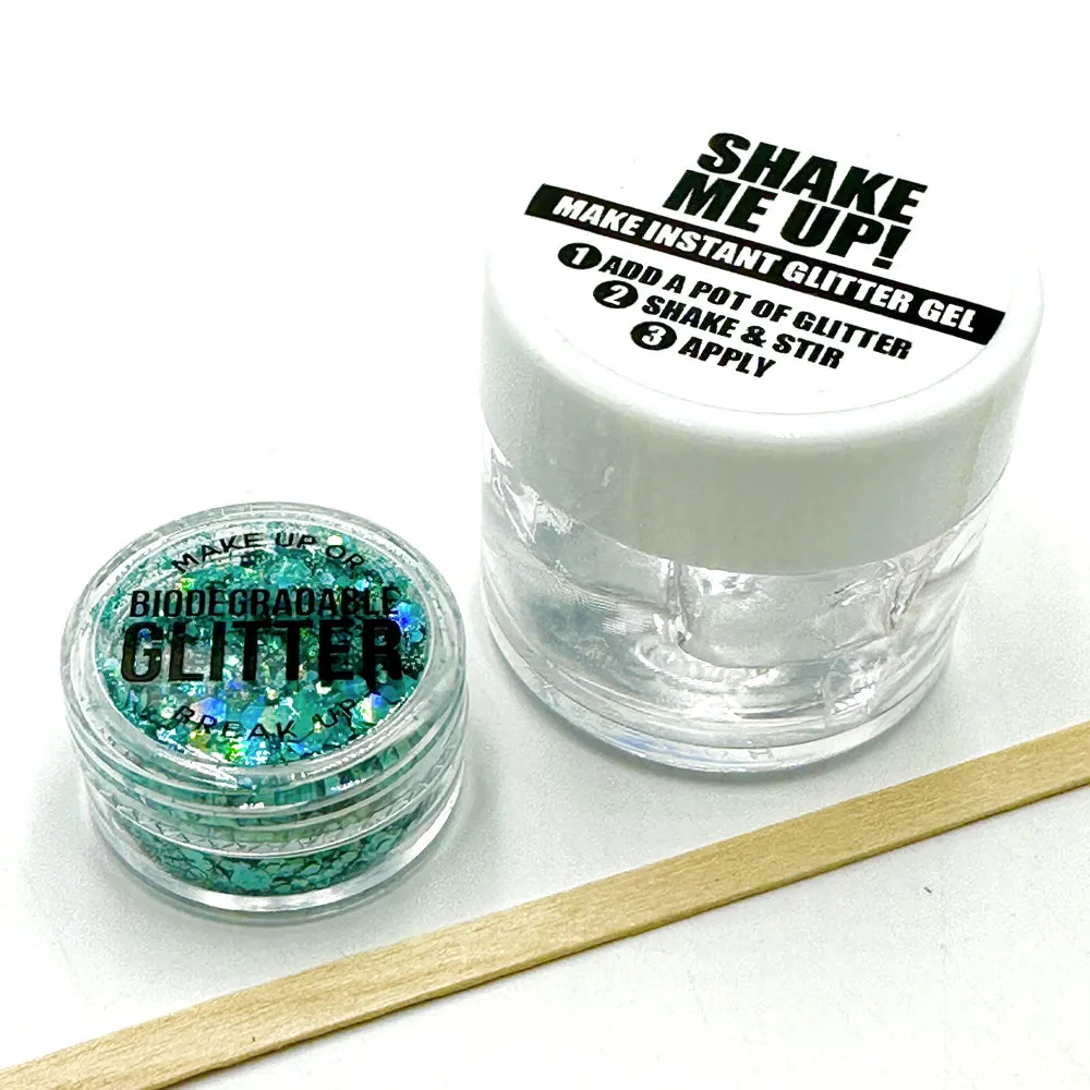 Biodegradable Glitter Gel - Holographic Turquoise (Chunky Mix)