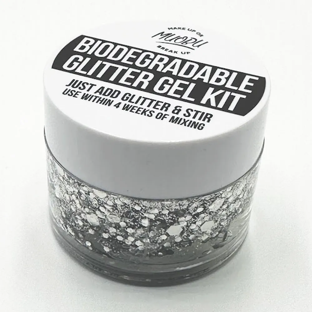 Biodegradable Glitter Gel - Metallic Silver (Chunky Mix BioMirror)