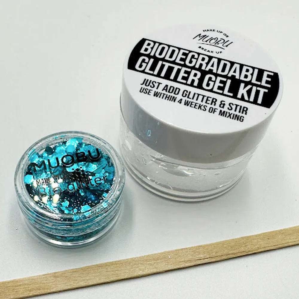 Biodegradable Glitter Gel - Metallic Sky Blue (Chunky Mix BioBlues)