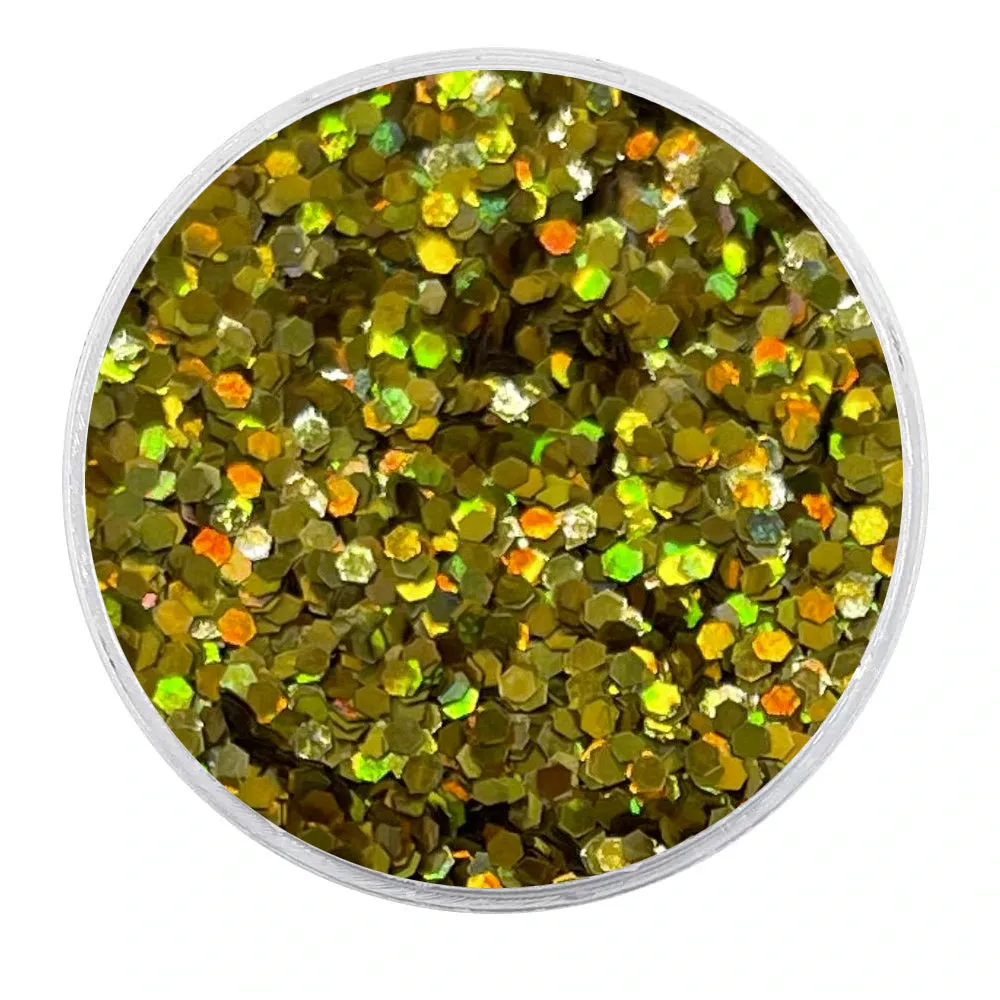 Biodegradable Holographic Gold Glitter - Mini Hexagons Glitter