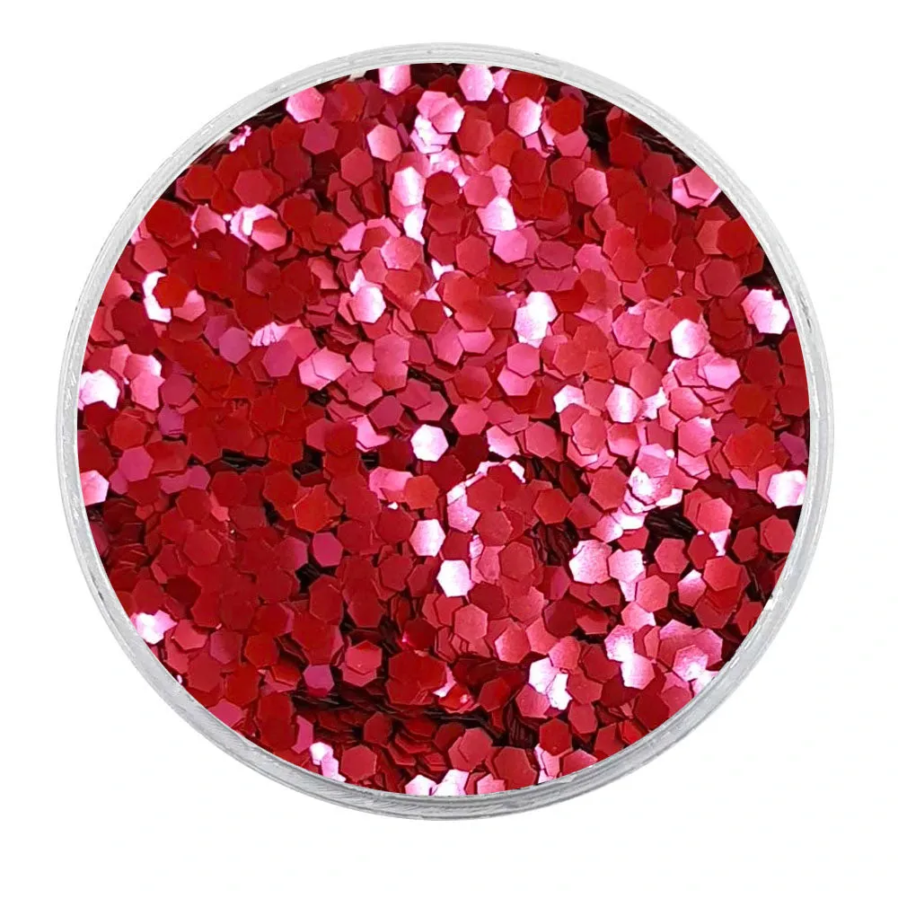 Biodegradable Metallic Blush Red Glitter - Mini Hexagons Glitter