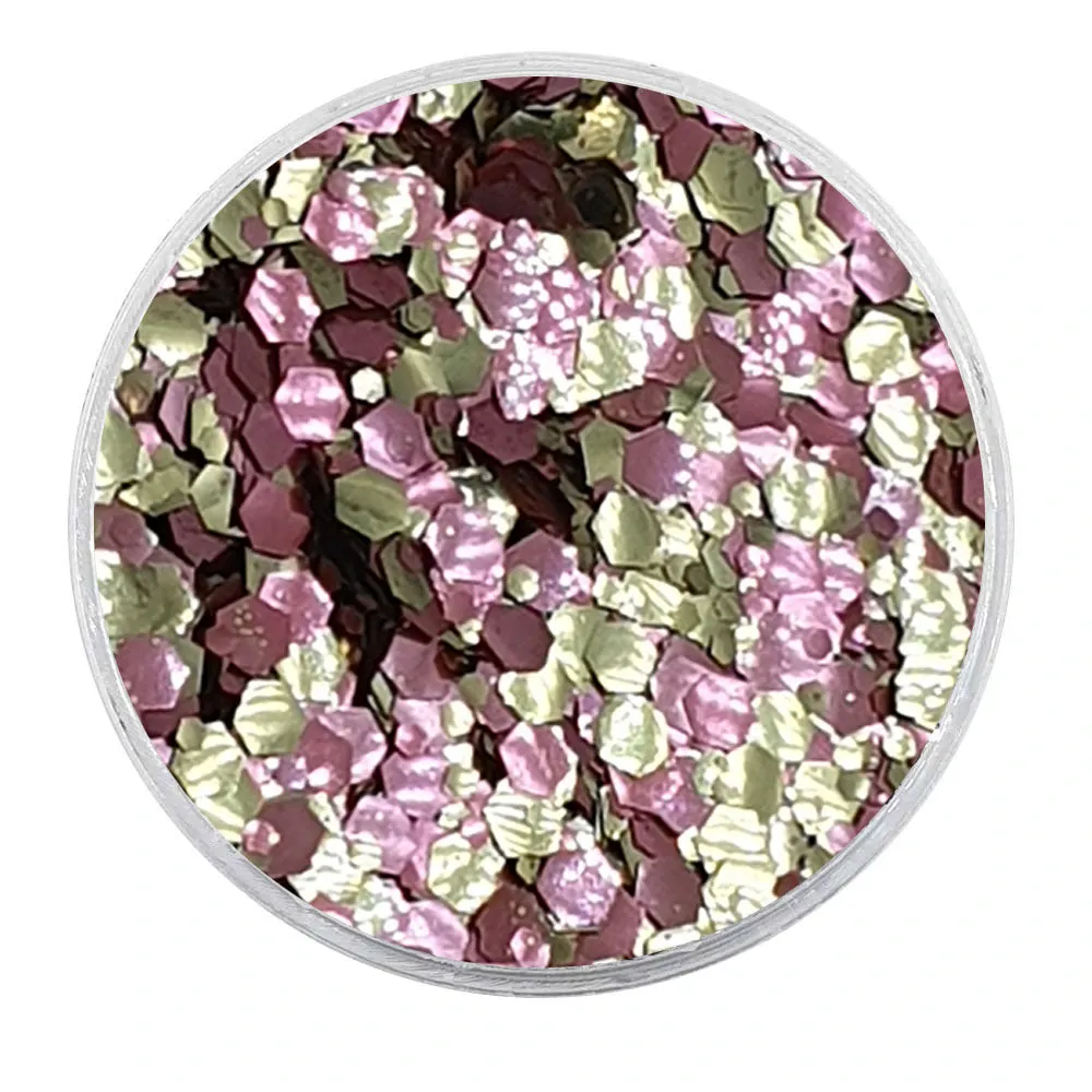 Biodegradable Metallic Champagne & Pink Mixed Glitter - Festival Glitter Mix (BioPink Champagne)