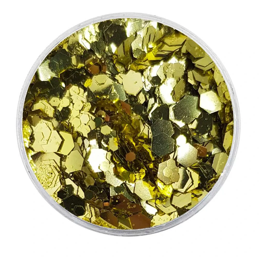 Biodegradable Metallic Gold Glitter - Festival Glitter Mix (BioMidas)