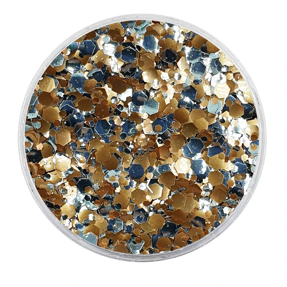 Biodegradable Metallic Rose Gold & Silver Glitter - Festival Glitter Mix (BioSaturn)