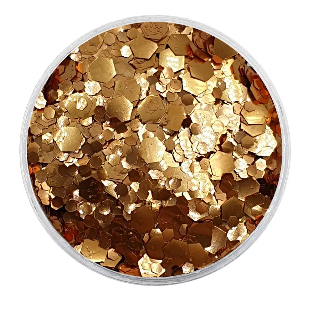 Biodegradable Metallic Rose Gold Glitter - Festival Glitter Mix (BioGoldilocks)