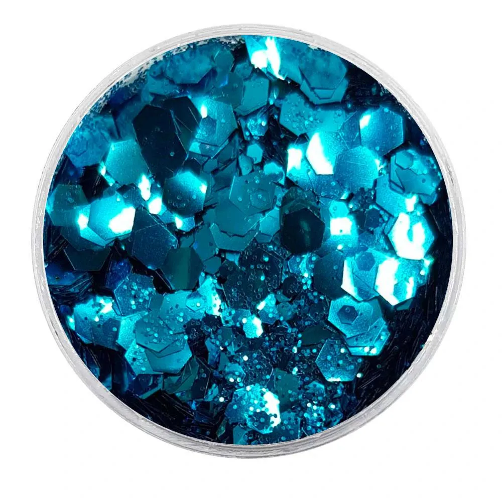 Biodegradable Metallic Sky Blue Glitter - Festival Glitter Mix (BioBlues)