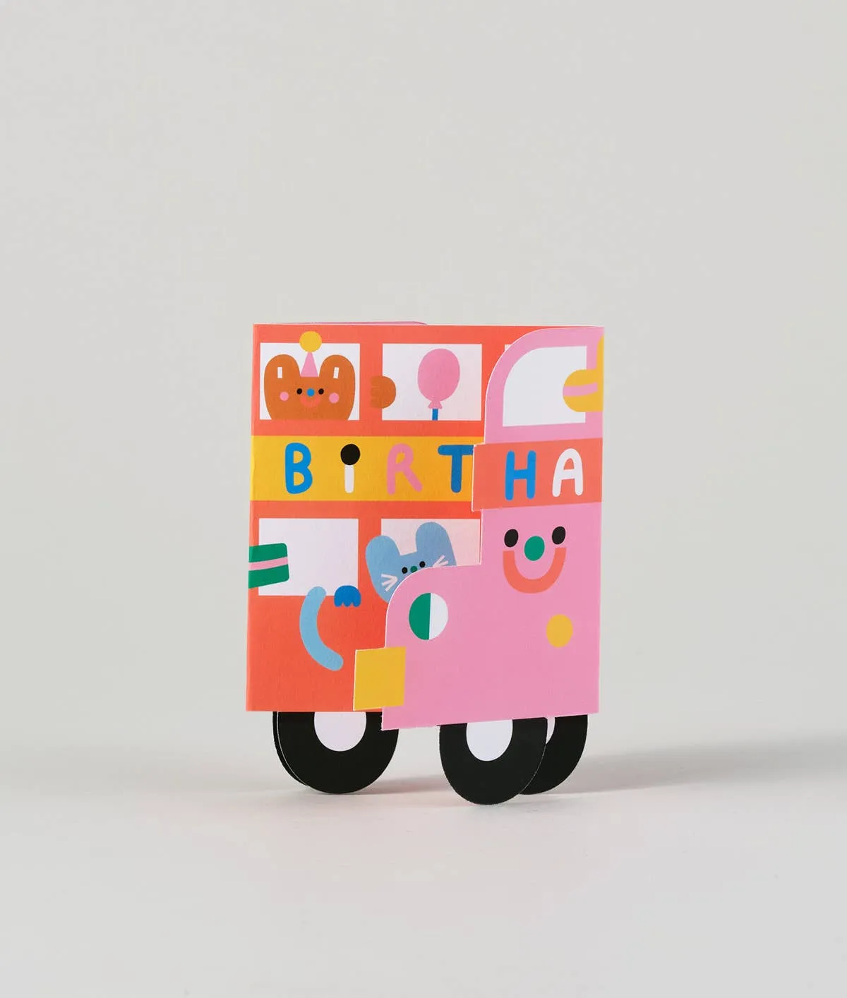 'Birthday Bus'  Fold Out Kid's Birthday Card