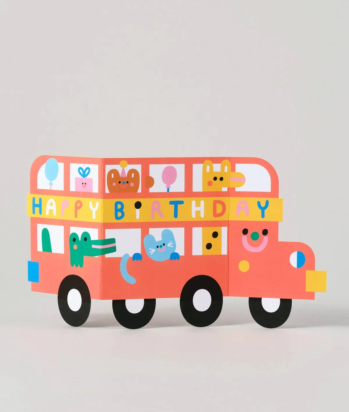 'Birthday Bus'  Fold Out Kid's Birthday Card