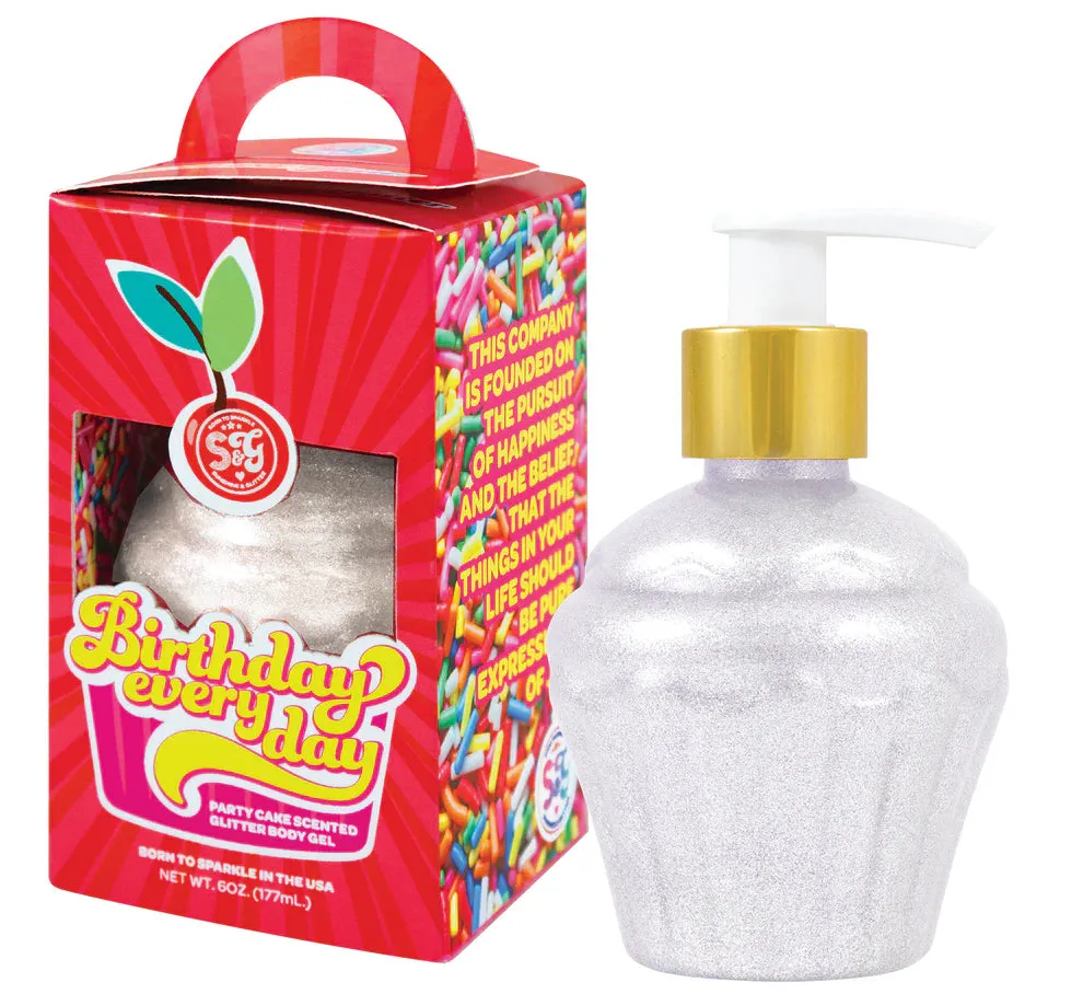 Birthday Everyday Cupcake Glitter Body Gel
