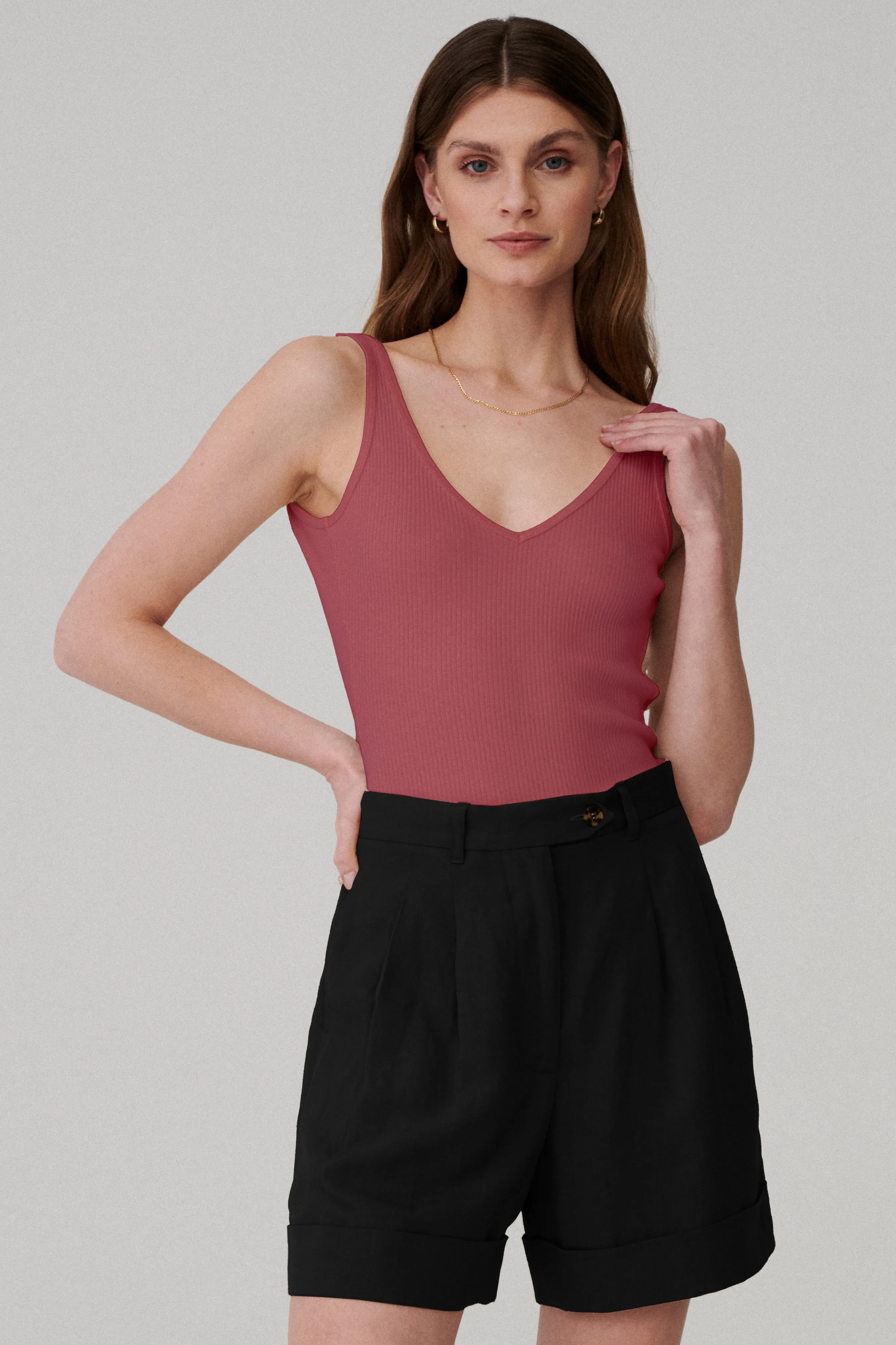 Bodysuit in organic cotton / 01 / 36 / raspberry pink