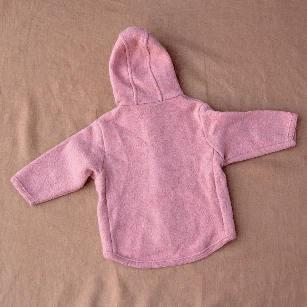 Boiled Wool Jacket - Rose (6-12m) *PRE-LOVED/YOU MEND IT!