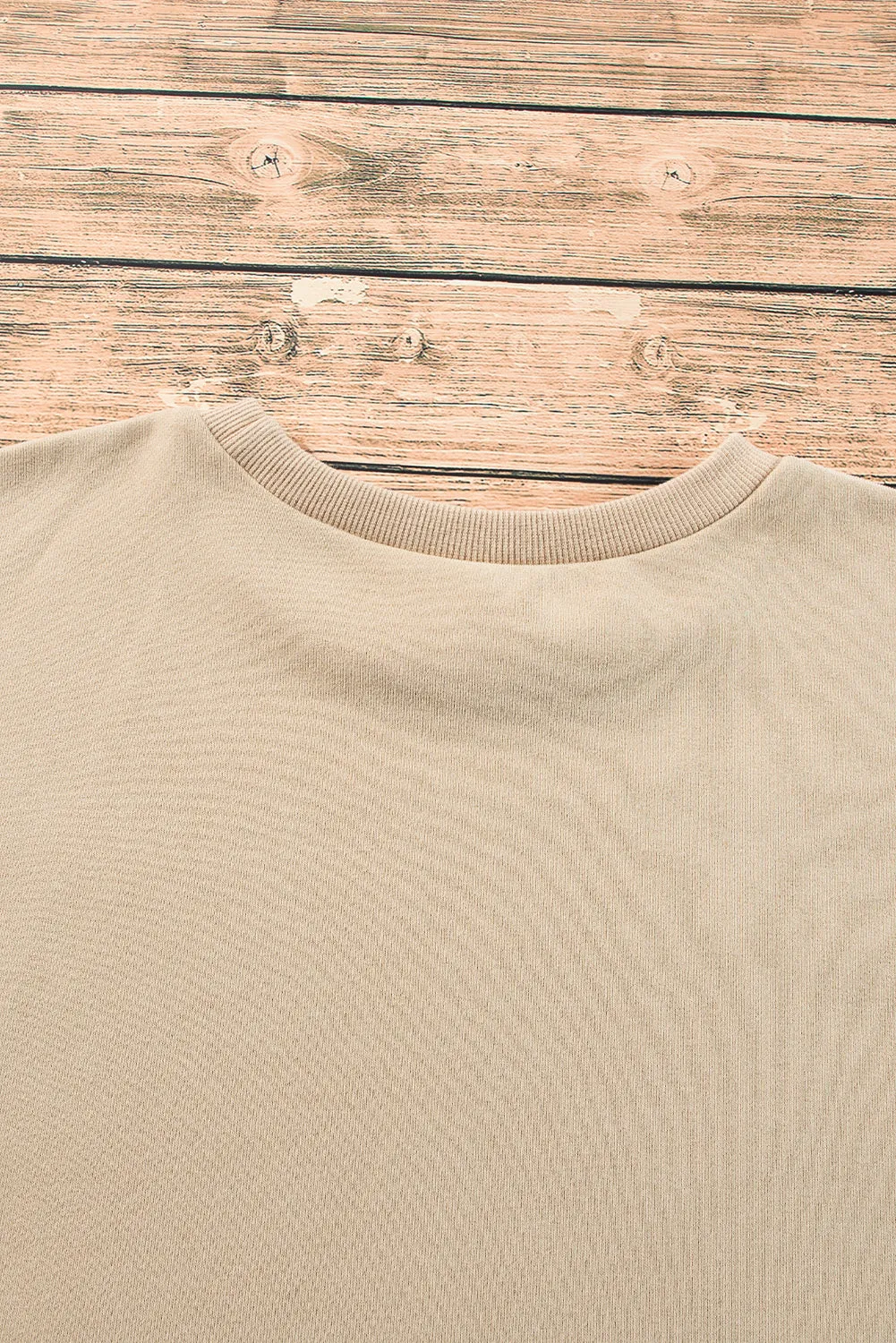 Bonbon Solid Fleece Lined Drop Shoulder High Low Sweatshirt