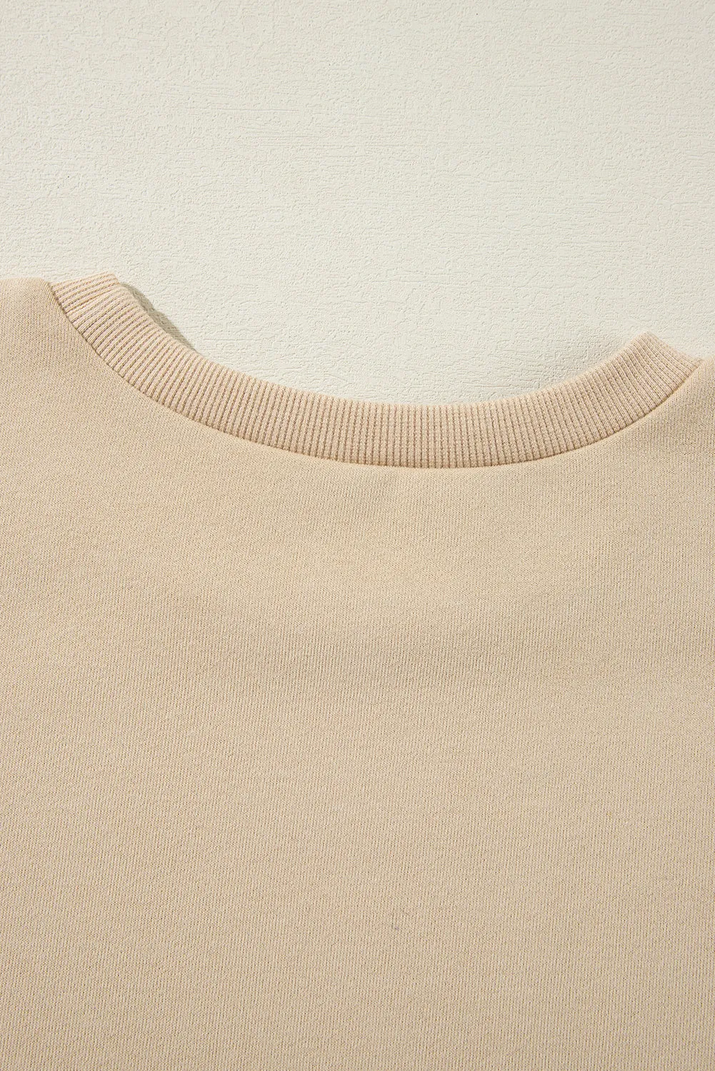 Bonbon Solid Fleece Lined Drop Shoulder High Low Sweatshirt