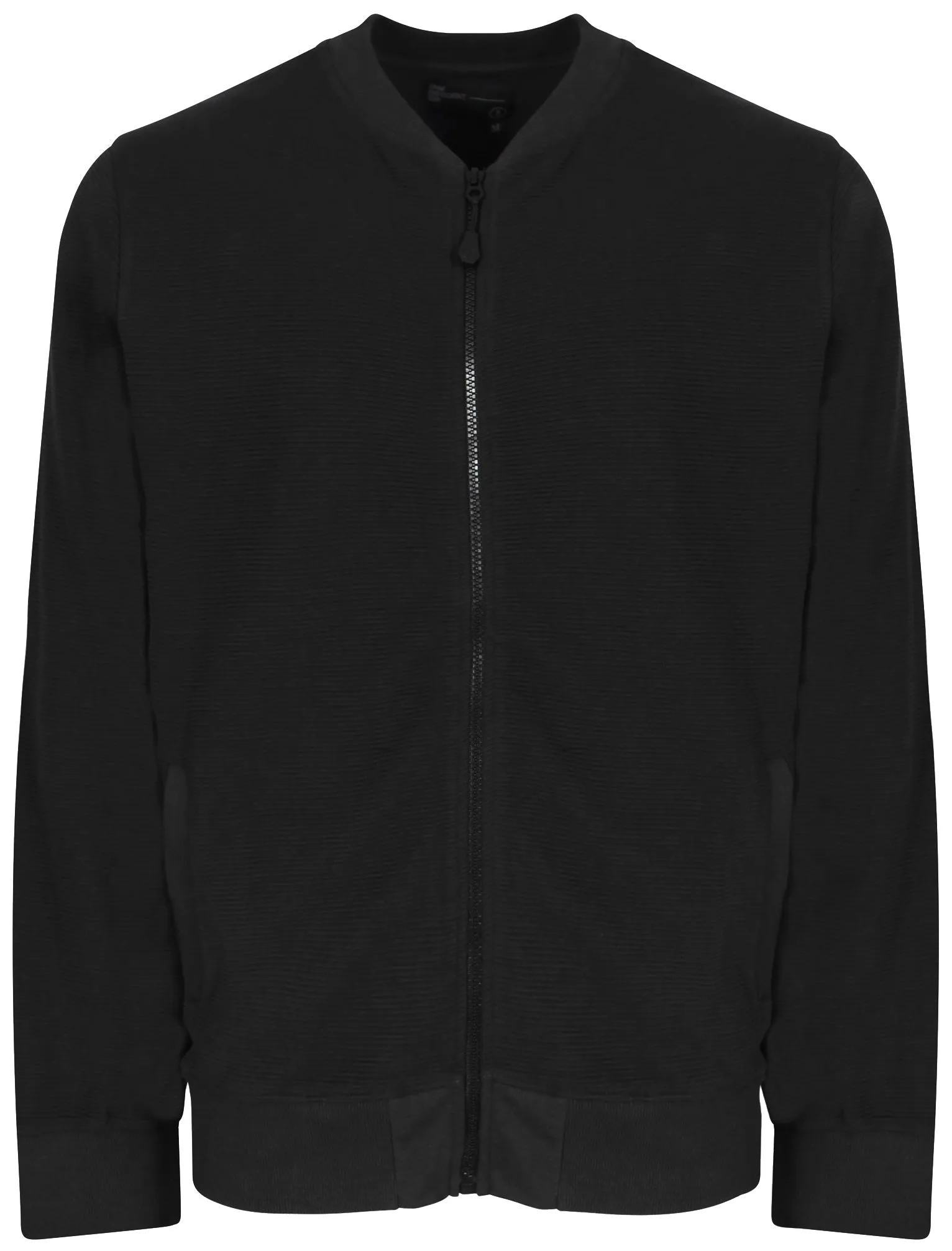Coley Stripe Jersey Bomber Jacket in Black - Dissident