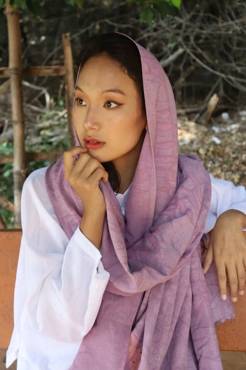 Cotton Stole | Women's Scarf | Eco Printed | Natural dyed