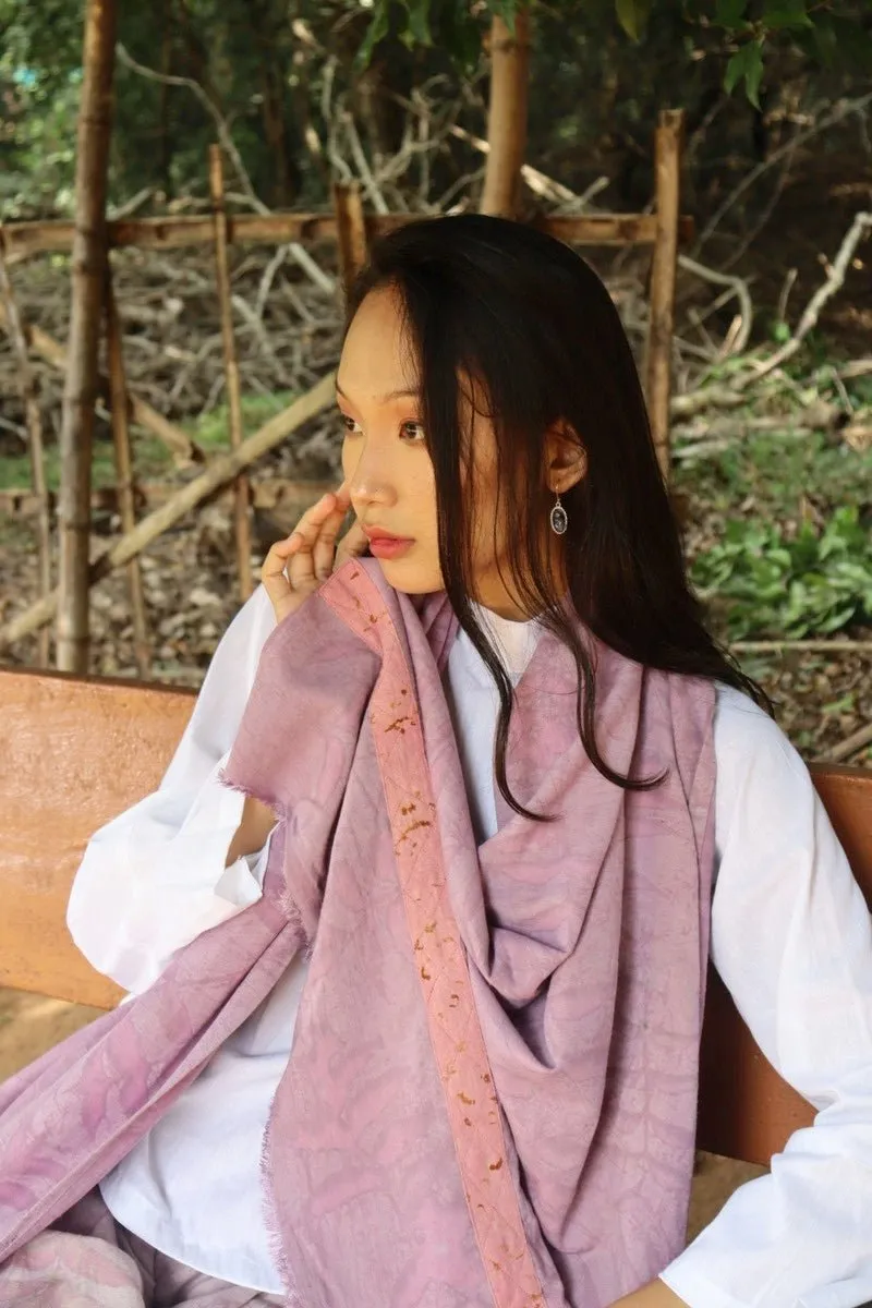 Cotton Stole | Women's Scarf | Eco Printed | Natural dyed