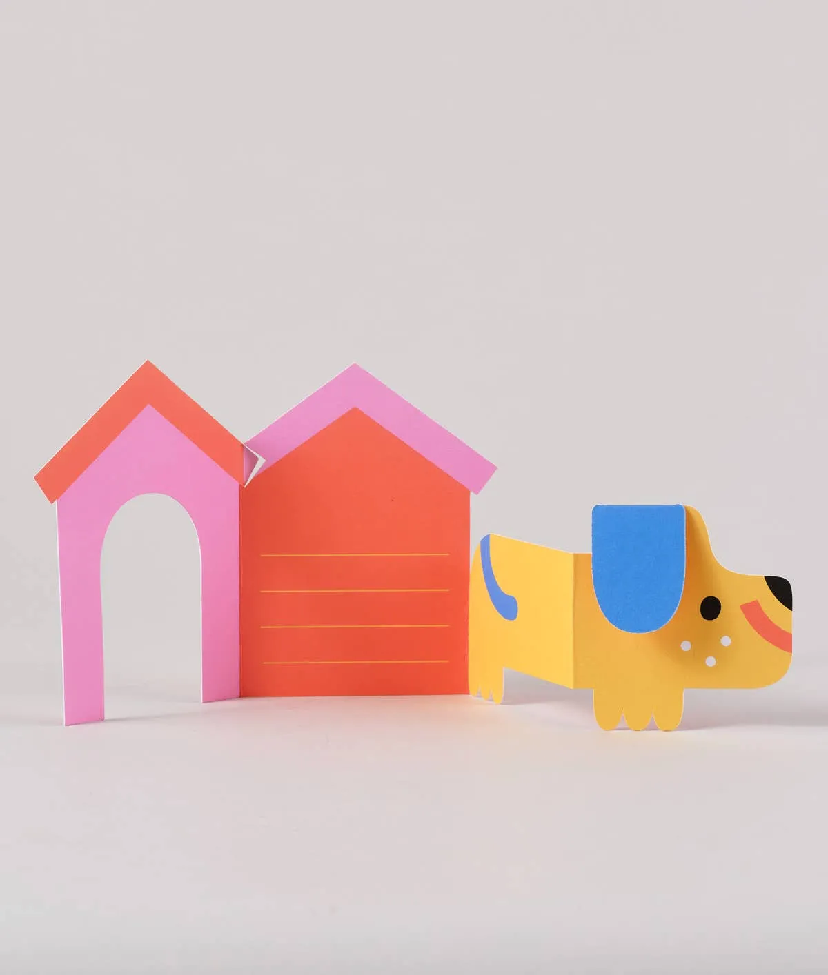 'Dog In House' Fold Out Kid's Birthday Card