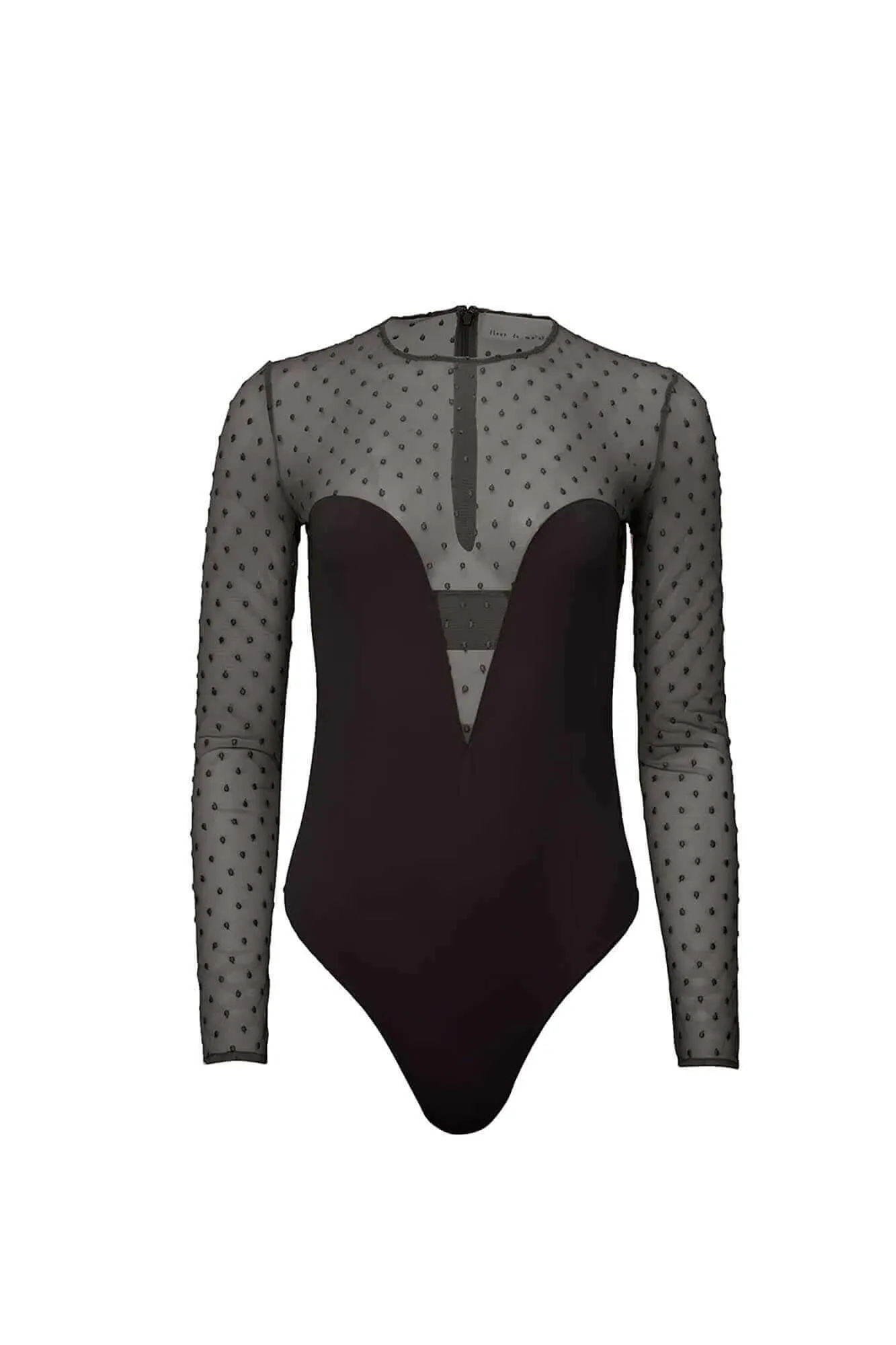 Dotty Jersey Plunge Bodysuit