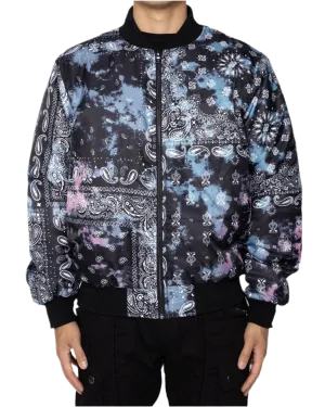 EPTM: TIE DYE BANDANA PRINTED BOMBER JACKET