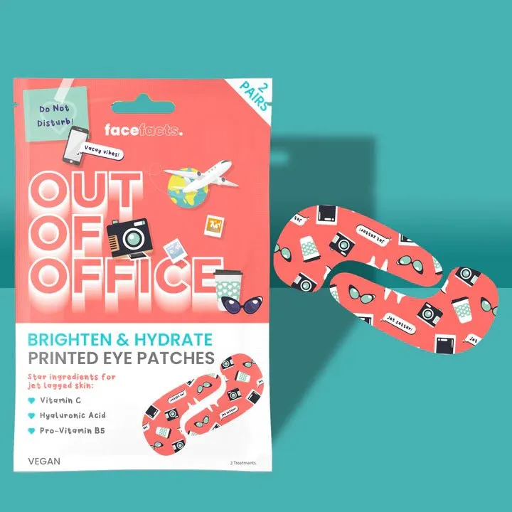 Face Facts Out Of Office Printed Eye Patches 2 Pairs