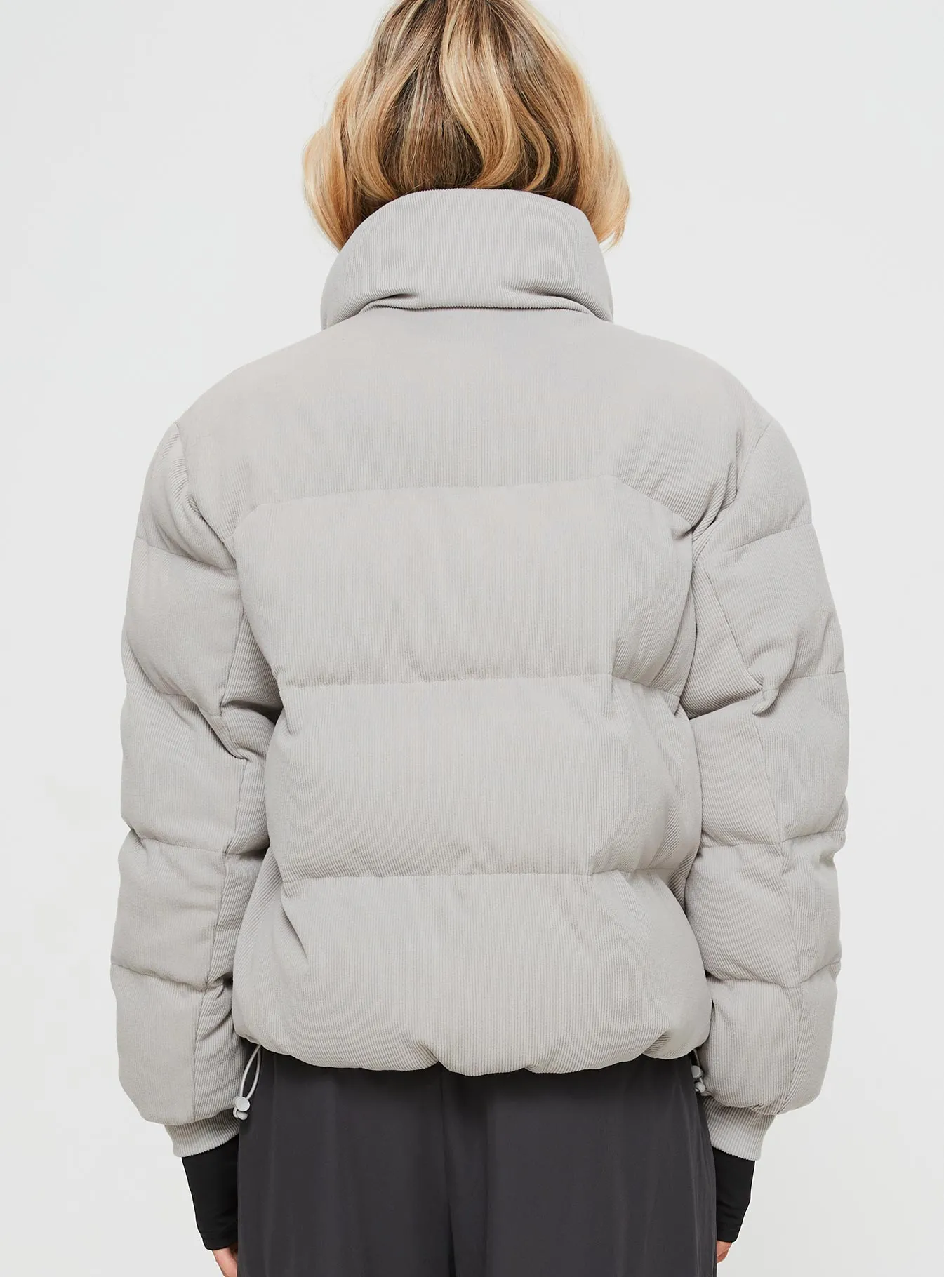 Fashionkova Darrow Ribbed Puffer Jacket Grey