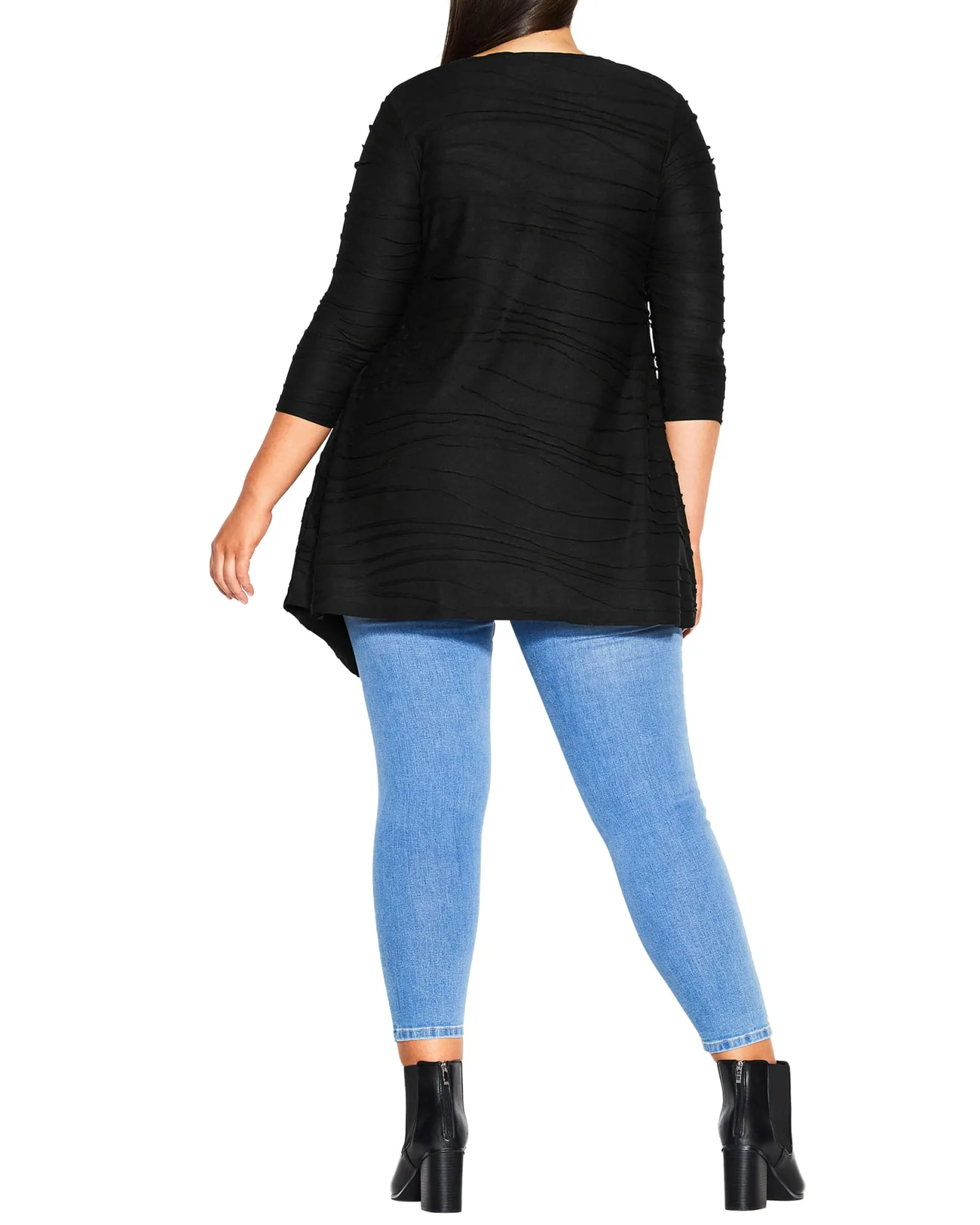 Finley Textured Tunic | Black