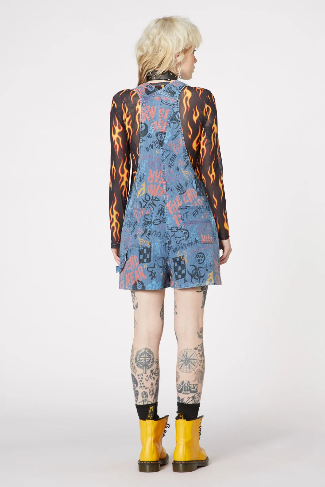 Graffiti Denim Overall