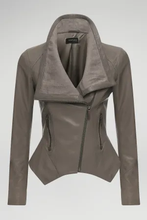 Grey Leather Jacket