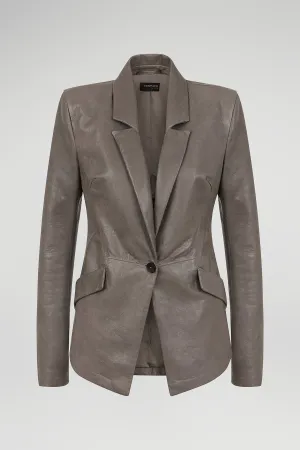 Grey Leather Jacket