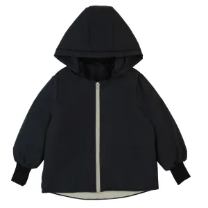 jacket puffer with colored zipper - black/taupe